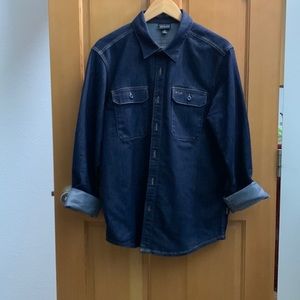 Patagonia denim long sleeve button up. Flawless. Size medium. Fits large.